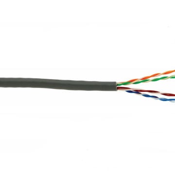 Cable de red Ethernet Cat5e de cobre puro de 4 pares 24AWG gris UTP
